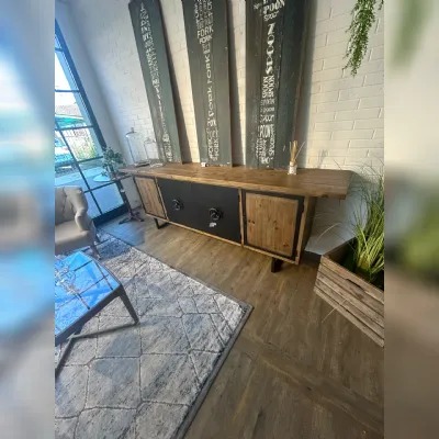 Madia in stile design Credenza metallo e legno  di Dialma brown a prezzo Outlet