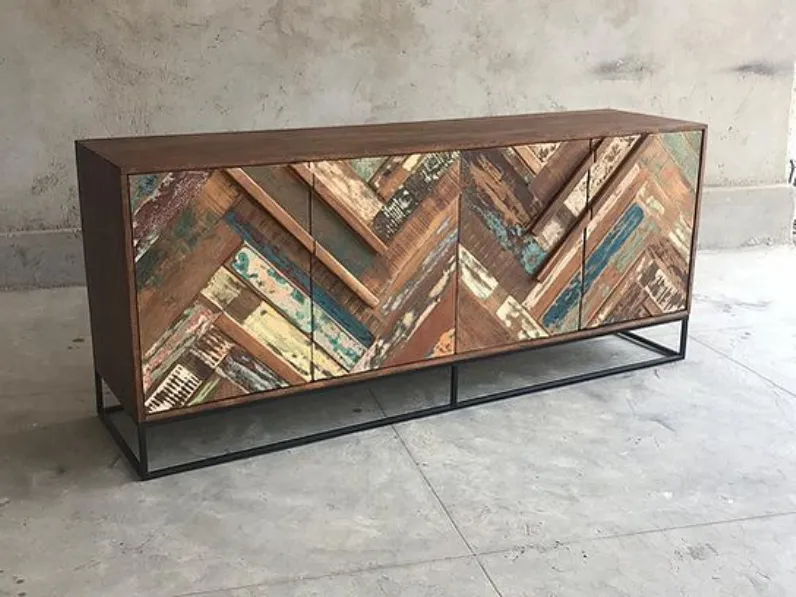 Mobile soggiorno modello Legno barche 4a di Outlet etnico in Offerta Outlet