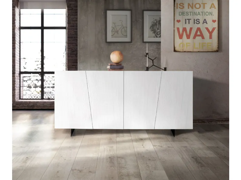 Madia Madia in legno bianco di Collezione esclusiva a prezzi outlet