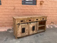 Madia in stile moderno Credenza industrial  jupiter ante scorrevoli e cassetti   in  offerta   di Outlet etnico a prezzo scontato