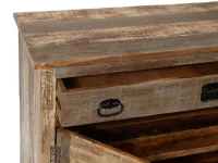 Madia in stile moderno Madia credenza industriale con ruote   di Outlet etnico a prezzo Outlet