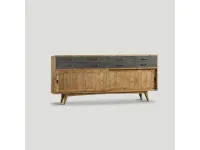 Madia in stile design Legno vecchio  di Dialma brown in Offerta Outlet