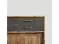 Madia in stile design Legno vecchio  di Dialma brown in Offerta Outlet