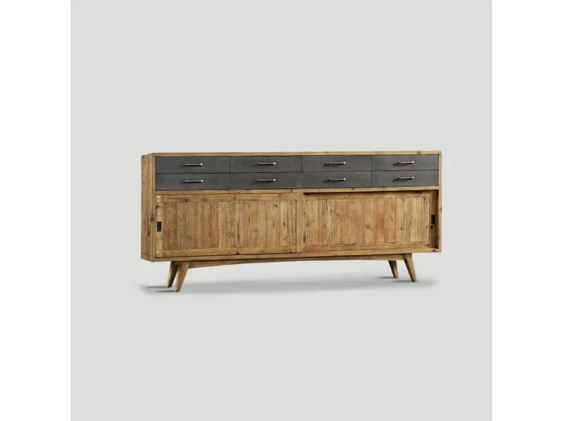 Madia in stile design Legno vecchio  di Dialma brown in Offerta Outlet