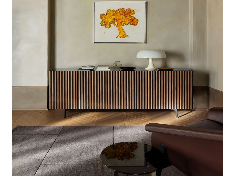 Madia di Horm in legno Leon wood a prezzo Outlet
