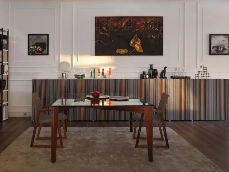 Madia di Horm in legno Leon wood a prezzo Outlet