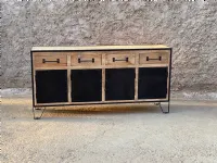 Madia M,adia credenza industrial legno e ferro  4 ante 4 cassetti di Outlet etnico con forte sconto