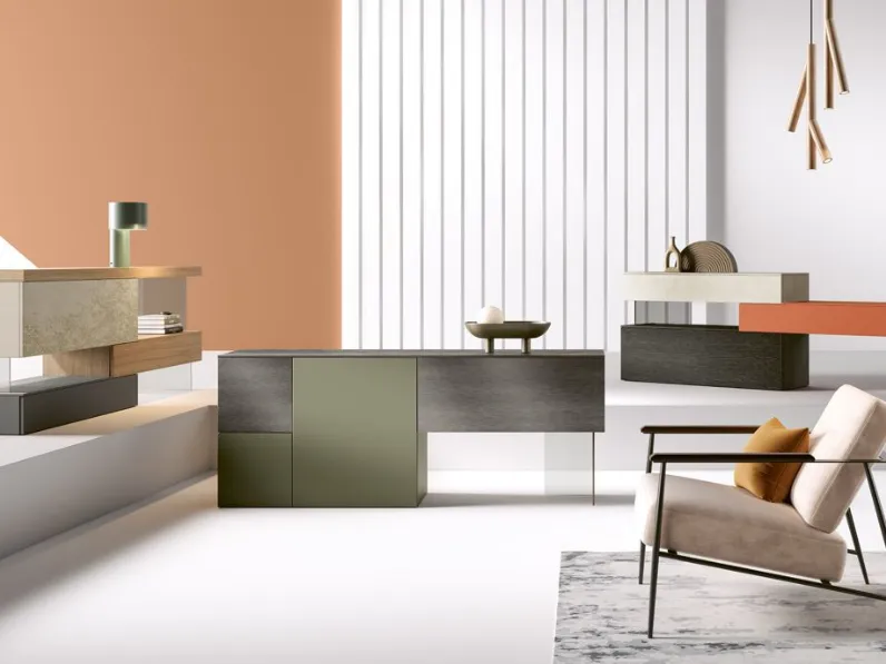 Madia rovere cm 210 di Duebitalia in stile design scontata -25%