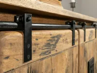 Mobile soggiorno modello Madiam credenza newport jupiter maxi ante scorrevole e cassetti  di Outlet etnico a PREZZI OUTLET
