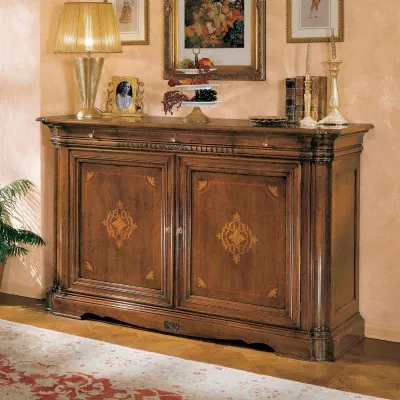 Madia Mobile-credenza mod. kamelia con intarsio,in promo-sconto del 50% di Artigiani veneti in stile classico scontata