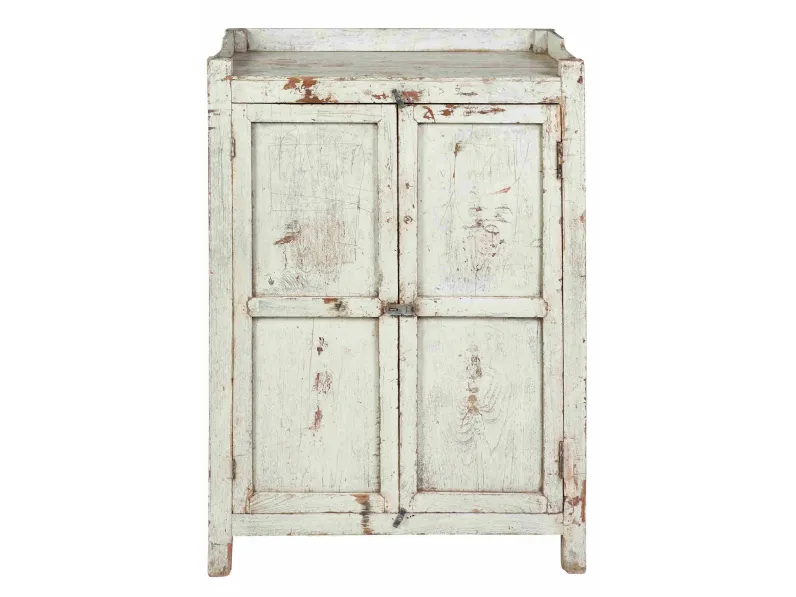 Madia Mobiletto 2 ante shabby chic in stile design di Outlet etnico in  Offerta Outlet