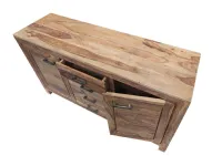 Madia modello Credenza 4 cassetti e 2 sportelli in legno naturale di Outlet etnico a PREZZI OUTLET