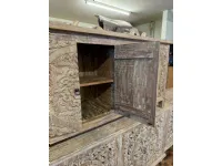 Madia di Outlet etnico in legno Credenza etnica teak 4a decapata a prezzo Outlet
