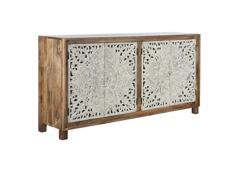 Madia Credenza mango decapata naturale 180 di Outlet etnico in stile design scontata -33%