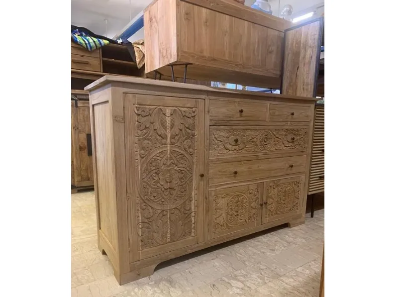 Madia modello Credenza namast teak 3a-4css di Outlet etnico in Offerta Outlet