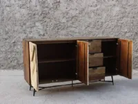 Mobile soggiorno modello Credenza rennes natural 175 di Outlet etnico a prezzo scontato