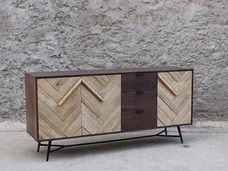 Madia Credenza Rennes Natural 175: Outlet etnico in offerta!