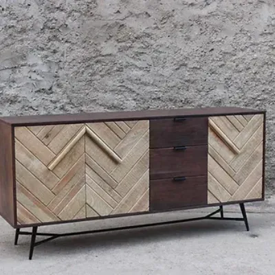 Mobile soggiorno modello Credenza rennes natural 175 di Outlet etnico a prezzo scontato