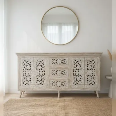 Madia modello Credenza teak ric decapato 200 di Outlet etnico a prezzo scontato