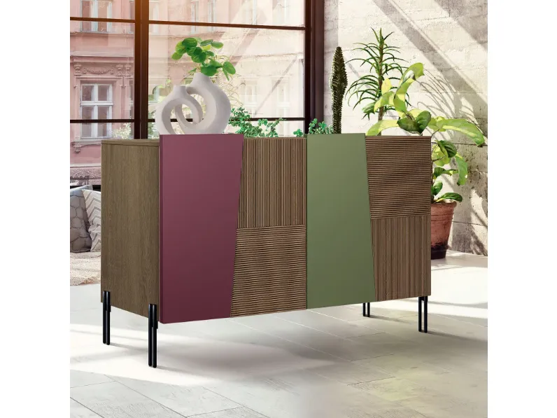 Mobile soggiorno modello Madia 4 ante art 31552 di Mobilificio bellutti a prezzo Outlet