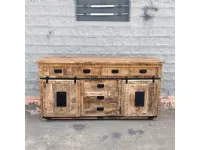 Madia Madia credenza jupiter indutrial  2 ante scorrevoli 7 cassetti di Outlet etnico a prezzi convenienti