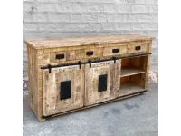 Madia modello Madia credenza jupiter indutrial  2 ante scorrevoli 7 cassetti di Outlet etnico a PREZZI OUTLET