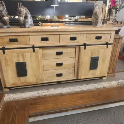 Madia Madia credenza jupiter indutrial  2 ante scorrevoli 7 cassetti di Outlet etnico a prezzi convenienti
