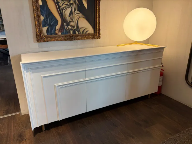 Madia modello Madia gessolina l180 laccata bianco di Minotti italia a PREZZI OUTLET