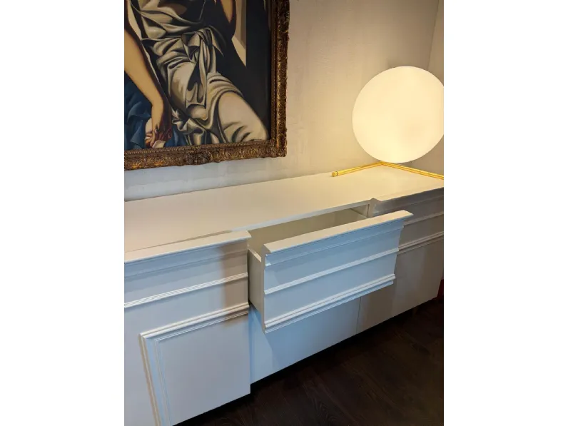 Madia modello Madia gessolina l180 laccata bianco di Minotti italia a prezzo Outlet