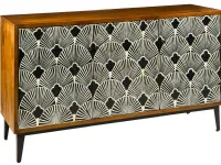 Madia modello Sixty - credenza 3 sportelli intarsio stile mosaico fiorentino di Outlet etnico a prezzo Outlet