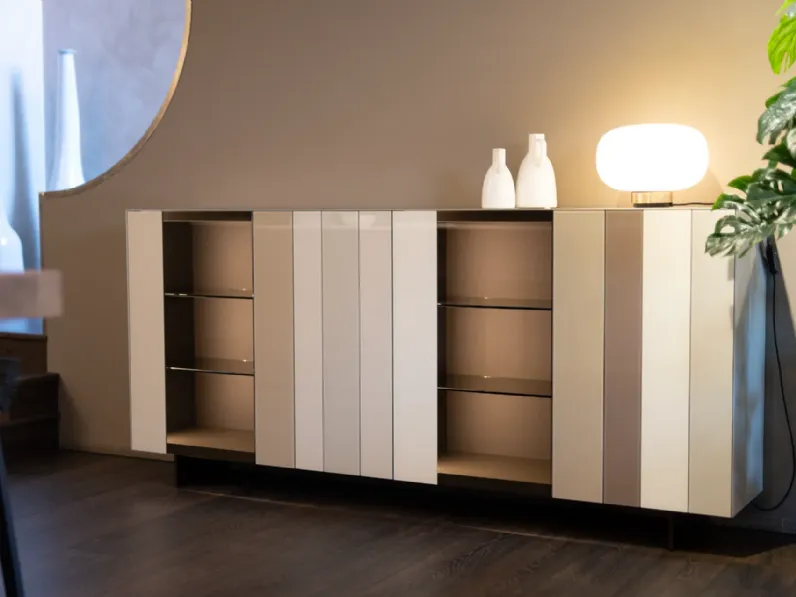 Madia di Lago in vetro Now sideboard a prezzo Outlet