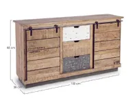 Madia di Bizzotto in legno Tudor 2a-3c in Offerta Outlet