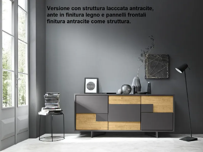 Madia modello Vogue antracite di Mobilia web a prezzo Outlet