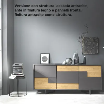 Madia modello Vogue antracite di Mobilia web a prezzo Outlet