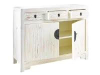 Mobile soggiorno modello  credenza china in legno  3 cassetti 2 sportelli  white decape' di Outlet etnico a PREZZI OUTLET