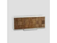Mobile soggiorno modello Credenza legno vecchio di Dialma brown a prezzo Outlet