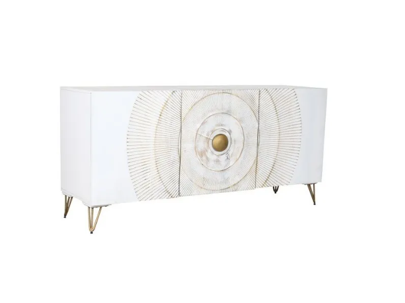 Mobile soggiorno modello Credenza mango bianco 160 di Outlet etnico a PREZZI OUTLET