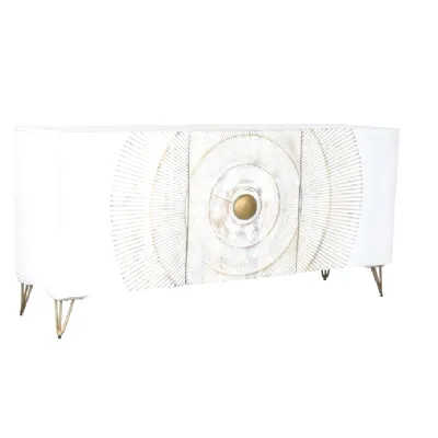 Mobile soggiorno modello Credenza mango bianco 160 di Outlet etnico a PREZZI OUTLET