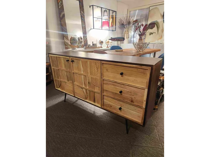 Madia in stile design Credenza vintage 150 di Outlet etnico a prezzo Outlet