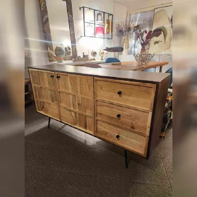 Madia in stile design Credenza vintage 150 di Outlet etnico a prezzo Outlet