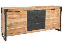 Mobile soggiorno modello Madia  industriale iron 2 ante 3 cassetti di Outlet etnico a PREZZI OUTLET