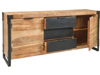 Mobile soggiorno modello Madia  industriale iron 2 ante 3 cassetti di Outlet etnico a PREZZI OUTLET