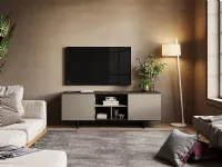 Madia in stile moderno  madia legno bruciato e argilla di Artigianale in Offerta Outlet