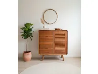 Madia di Outlet etnico in legno Mobile credenza teak 90 a prezzo scontato