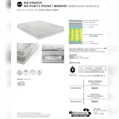 Materasso Altrenotti Traditional pocket 800 molle insacchettate  a prezzo ribassato