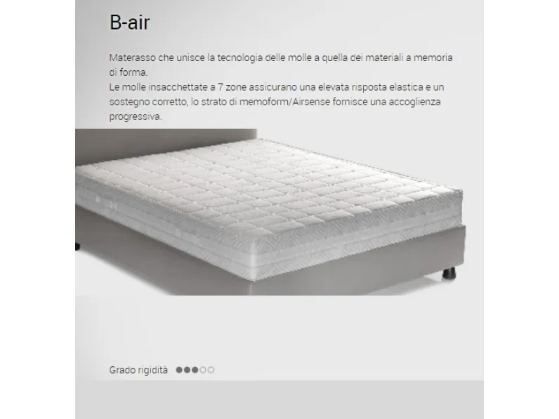 Scopri il matrimoniale Flou a prezzo scontato! Materasso molle insacchettate.