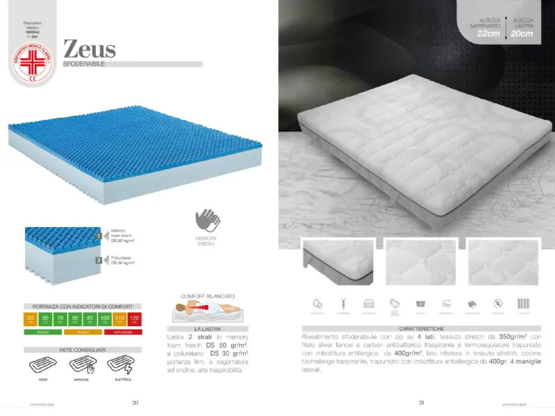 Materasso Zeus Artigianale poliuretano  a prezzo scontato