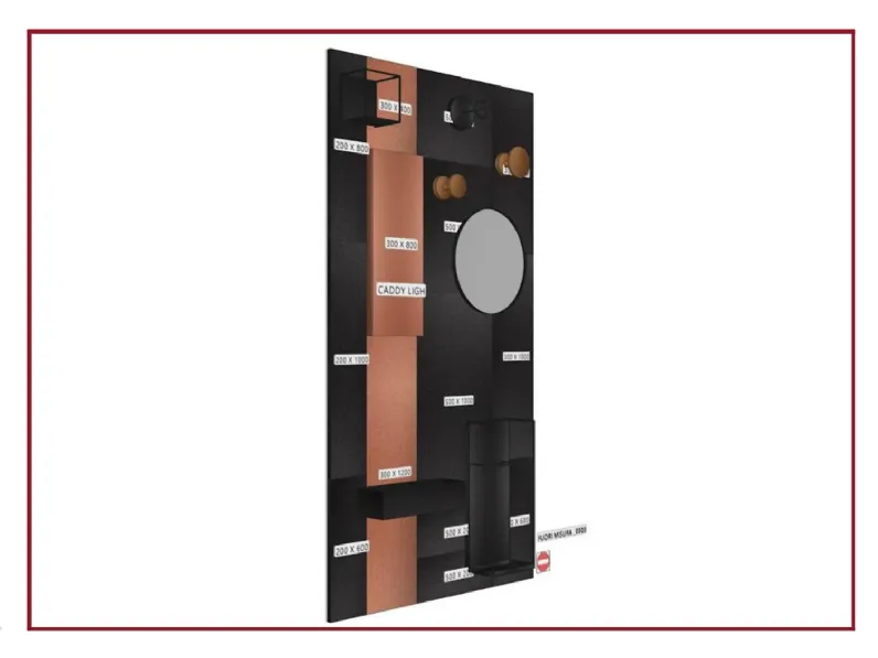 Mobile per un ingresso design modello Magnetika di Ronda design a prezzo Outlet