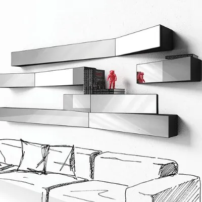 Mobile ingresso design Sospeso Look di Minotti scontato 