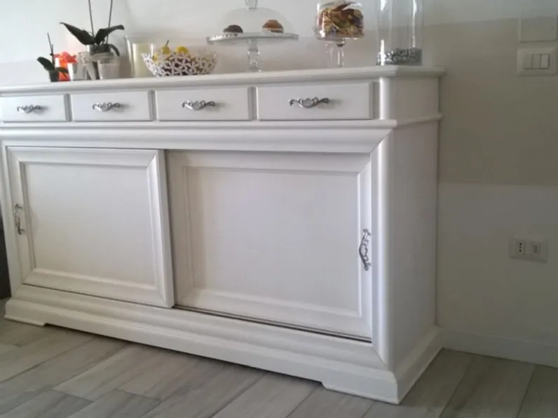 Mobile ingresso modello Credenza a 2 porte scorrevoli e 4 cassetti  di Mottes selection in OFFERTA OUTLET